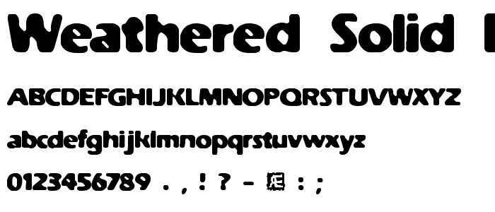 Weathered Solid BRK font